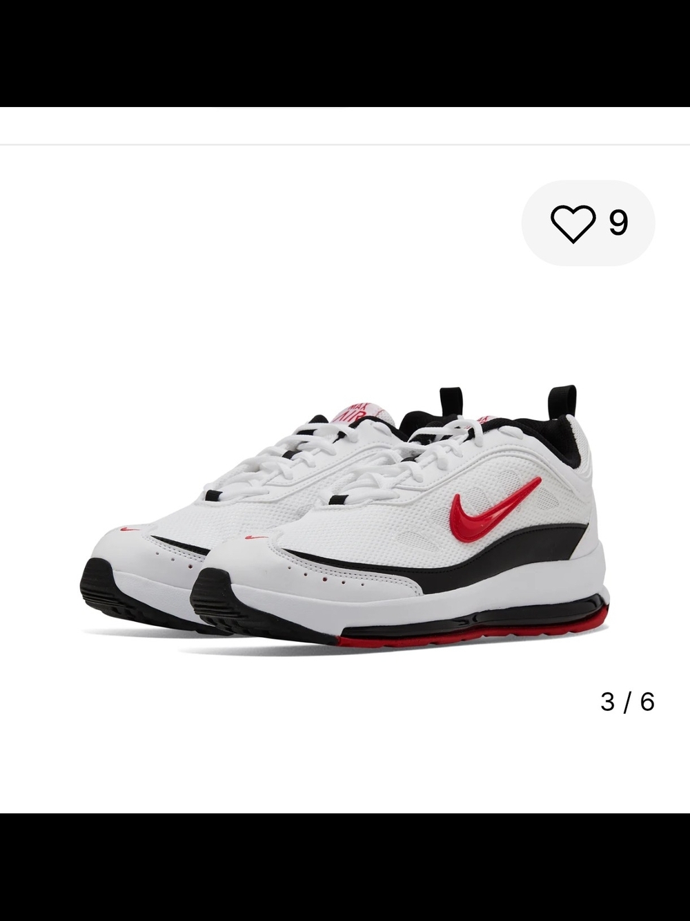 Nike Air Max White Black Red Sneakers